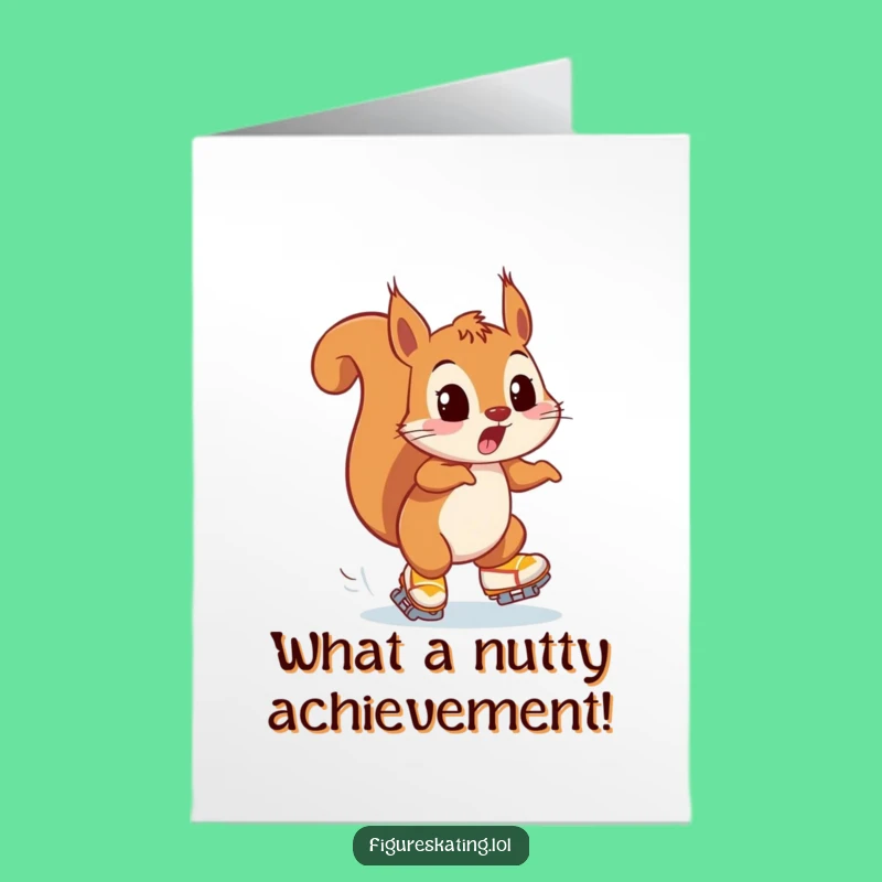 Free Printable Congrats Squirrel Card - Funny Skater Gift for a Close Call