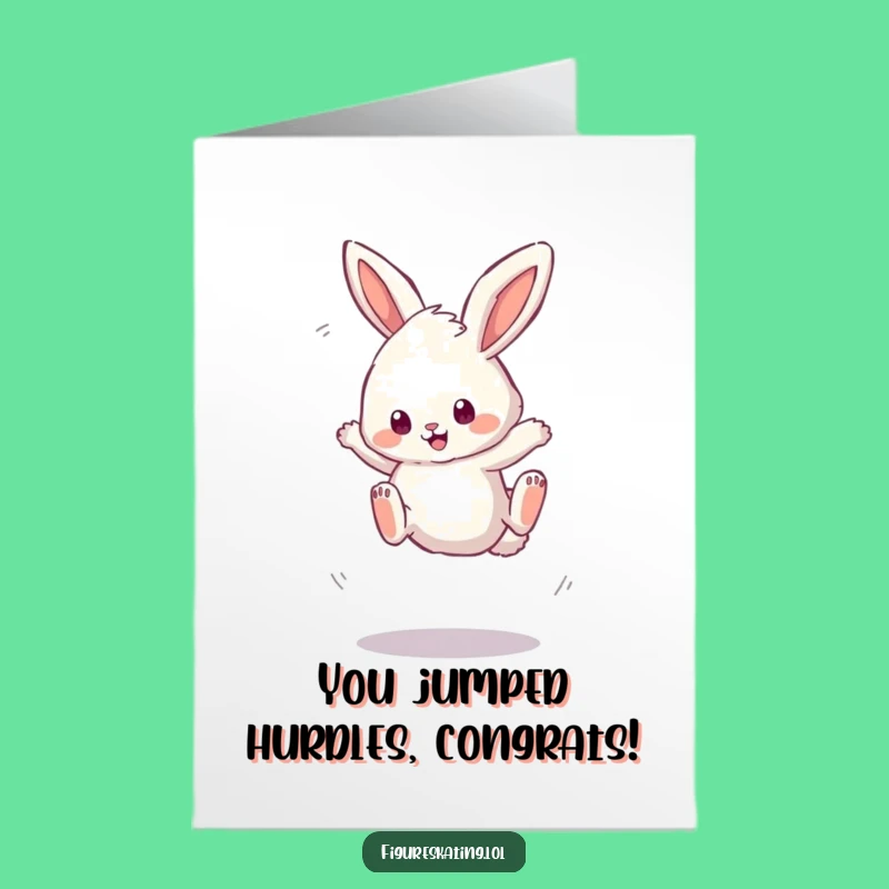 Free Printable Bunny Congrats Card: Celebrate Every Wobble and Win