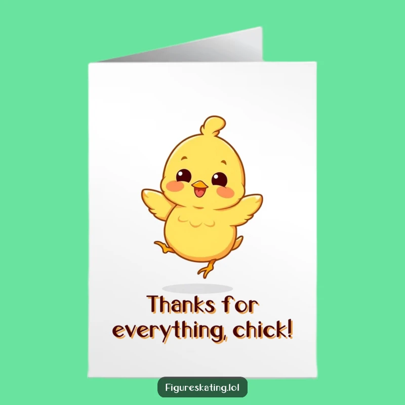 Free Printable Chick Thank You Card: Tiny Jumps of Gratitude