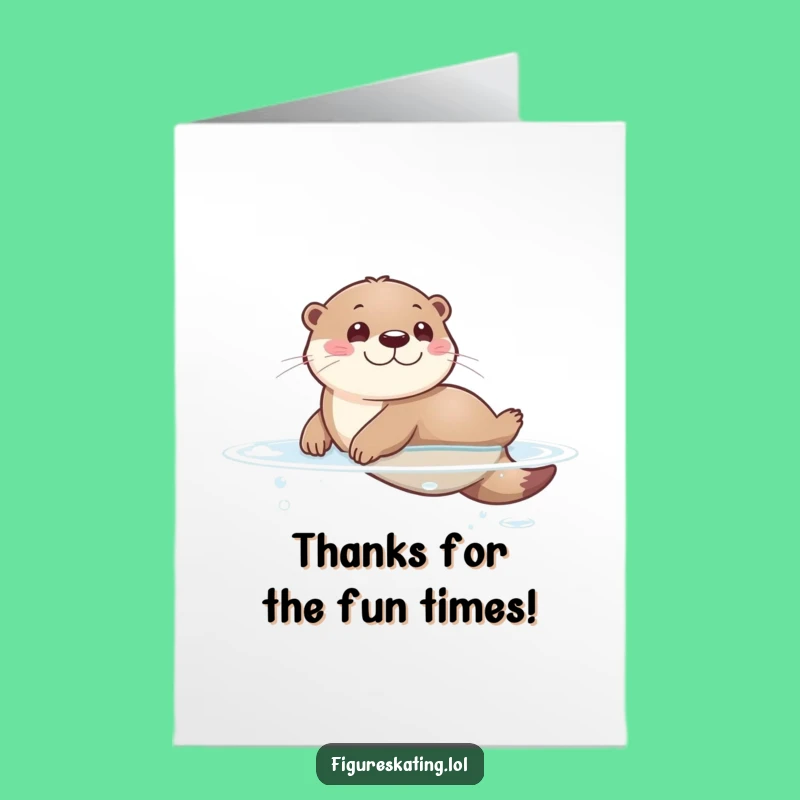 Free Printable Otter Thank You Card: Express Gratitude with a Hilarious Slide