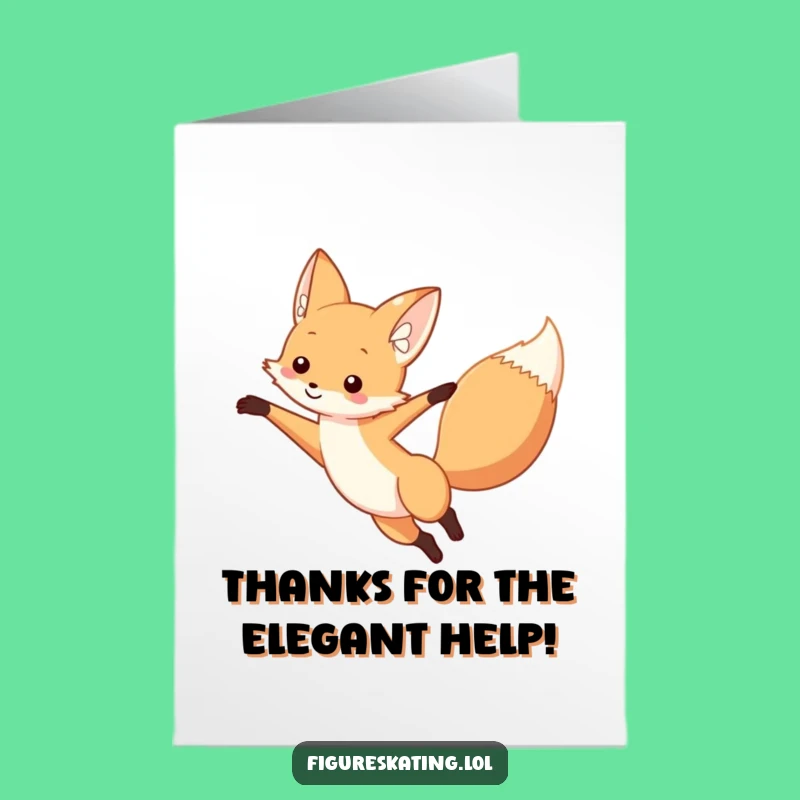 Free Printable Thank You Card: Fox Arabesque - Gracious & Funny Downloadable Message