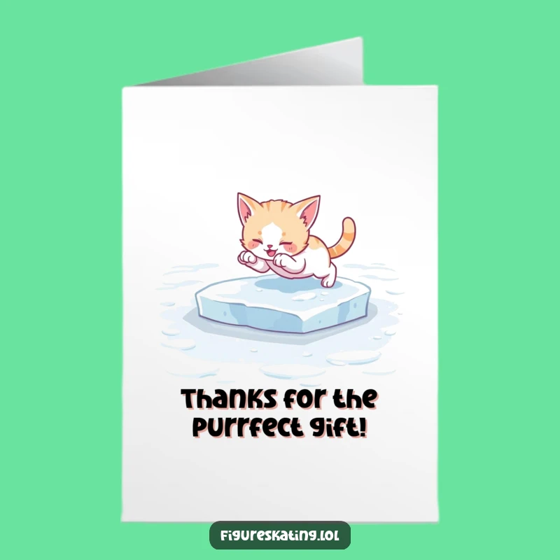 Free Printable Thank You Card: Kitten Pounce Gratitude - Funny Downloadable