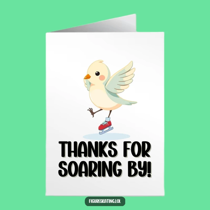 Free Printable Thank You Card: Elegant Bird Pirouette - Gracious Downloadable Gift!