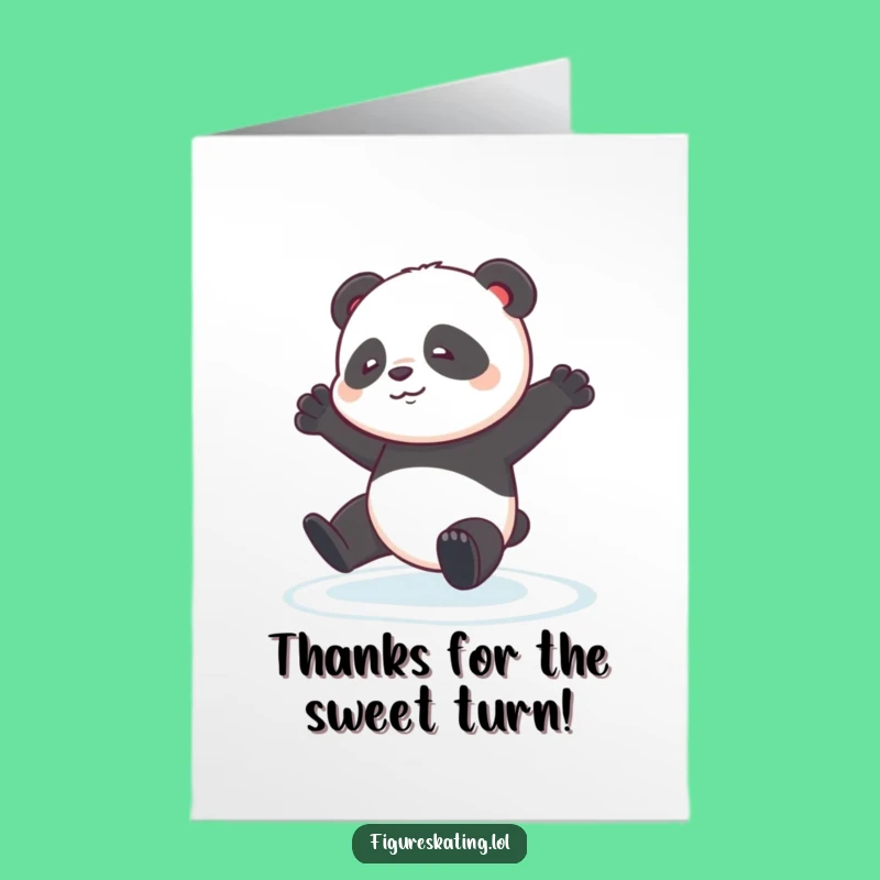 Free Printable Thank You Card: Grateful Panda Pirouette Tumble Downloadable Gift