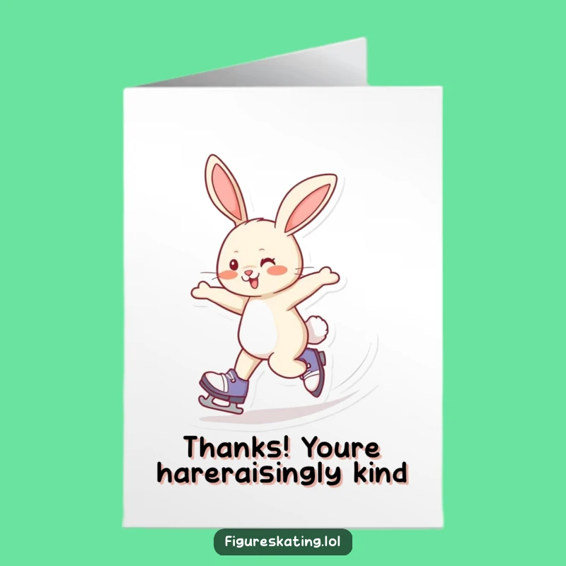 Free Printable Thank You Card: Rabbit's Speedy Thanks Funny Downloadable
