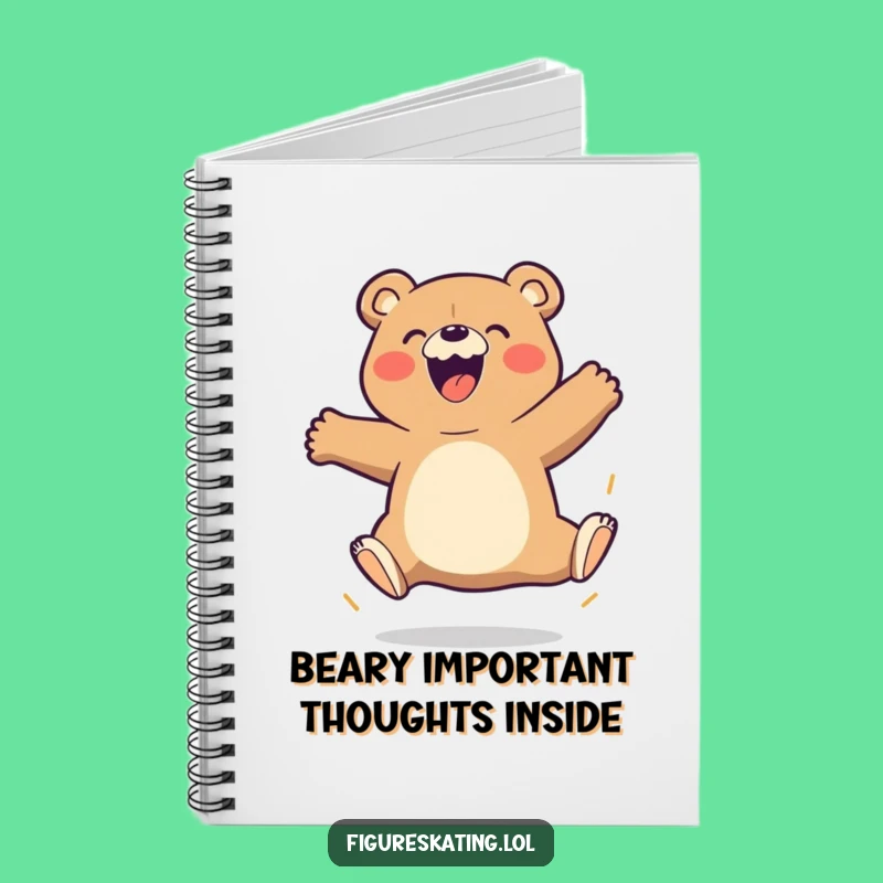Funny Bear Triple Jump Notebook - Lined Cartoon Character Journal for Ideas