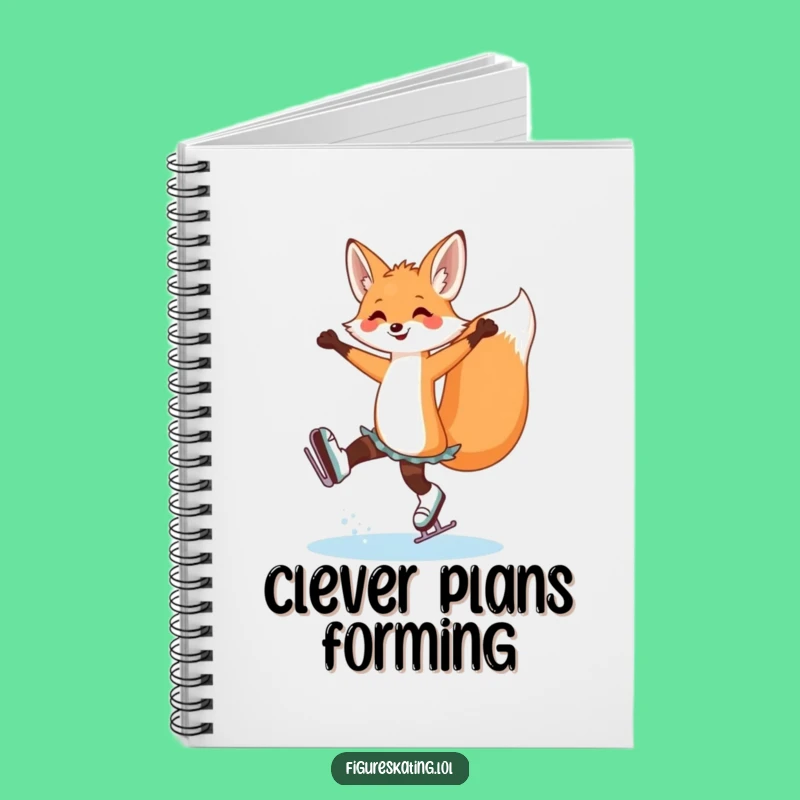 Funny Fox Ice Skating Notebook: Elegant Skater Fox Journal!