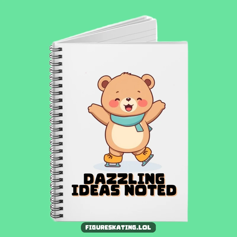 Funny Ice Skating Bear Notebook: Joyful Cub Journal for Humorous Notes