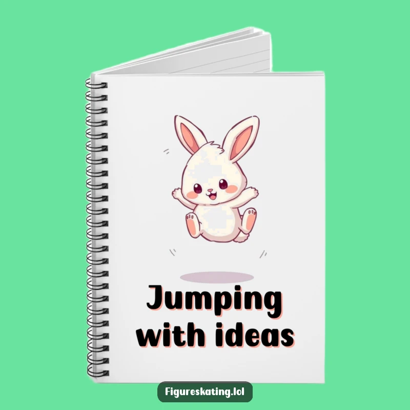 Funny Bunny Jump Notebook: Jot Down Ideas with Energetic Animal Humor
