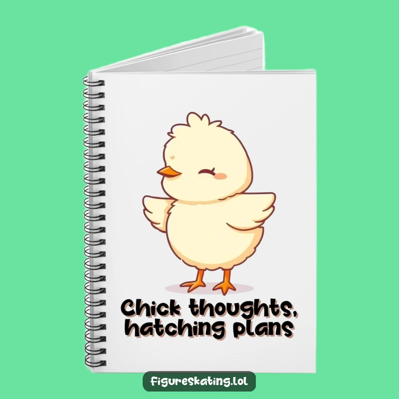Funny Chick Pirouette Notebook - Lined Cartoon Journal for Focused Ideas