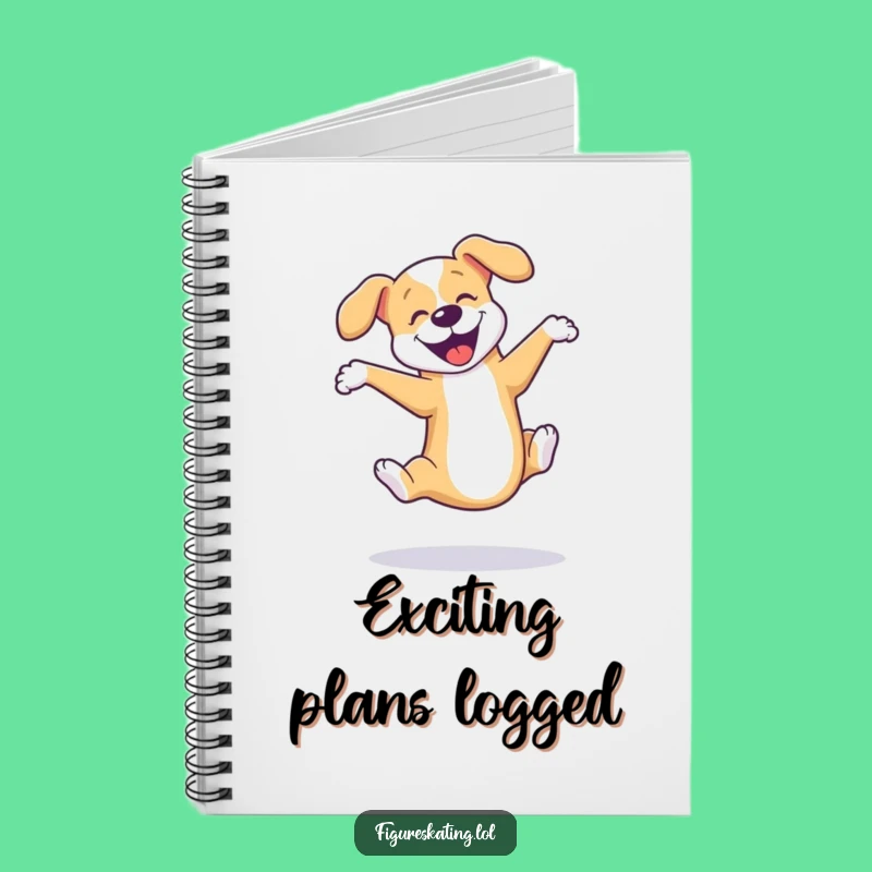 Funny Dog Triple Axel Notebook: Joyful Skater Journal Gift!