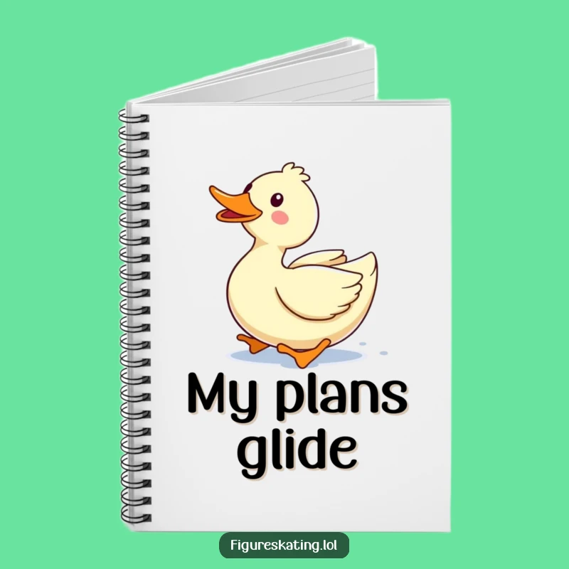 Funny Duck Gliding Notebook: Jot Down Happy Thoughts with Adorable Humor