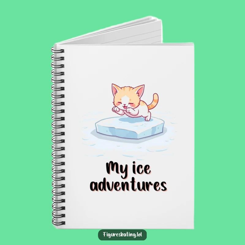 Funny Kitten Ice Skating Notebook: Jot Down Notes with Playful Charm!