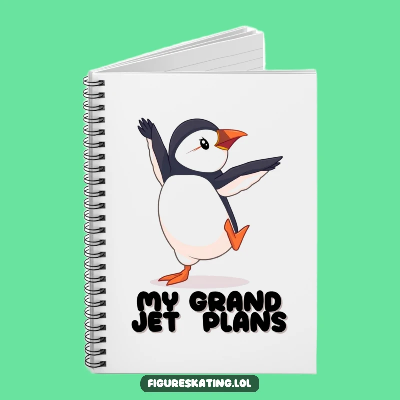 Funny Puffin Pirouette Notebook - Journal Your Dance Moves