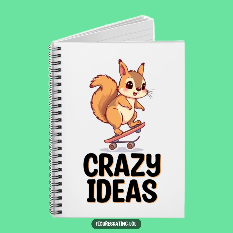 Funny Surprised Squirrel Skate Notebook: Jot Down Your Surprises