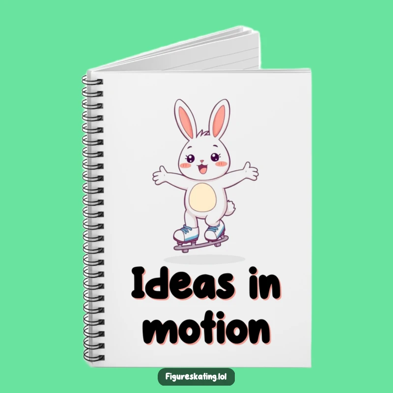 Funny Skating Bunny Notebook: Happy Gliding Hare, Creative Funny Journal