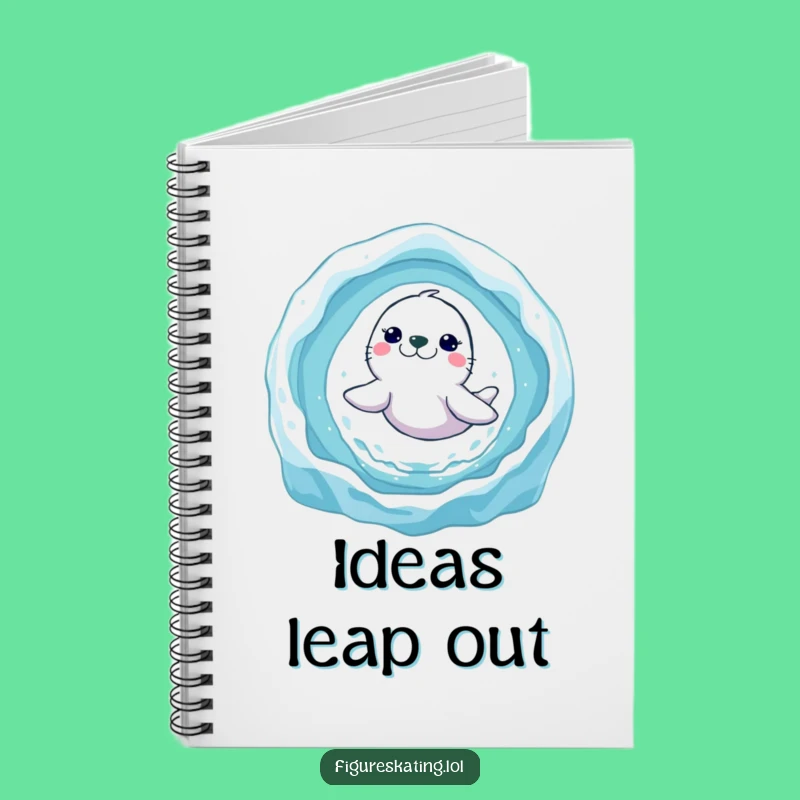 Funny Seal Ice Ring Notebook: Leaping Seal Journal Gift!