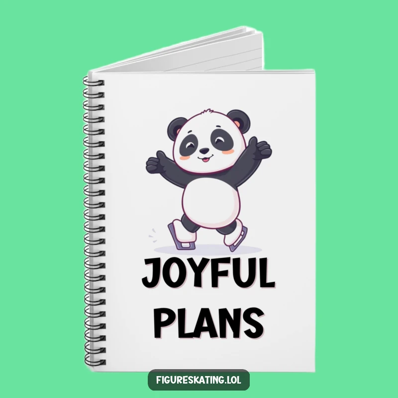 Funny Joyful Panda Skate Notebook: Jot Down Your Happy Moments