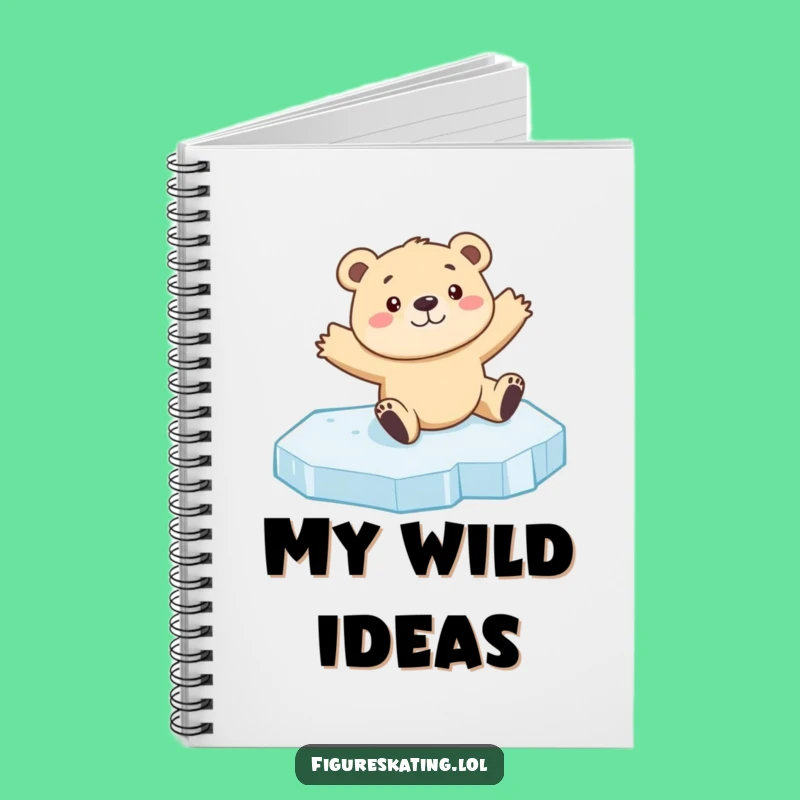 Funny Bear Cub Skating Notebook: Jot Down Adventurous Notes