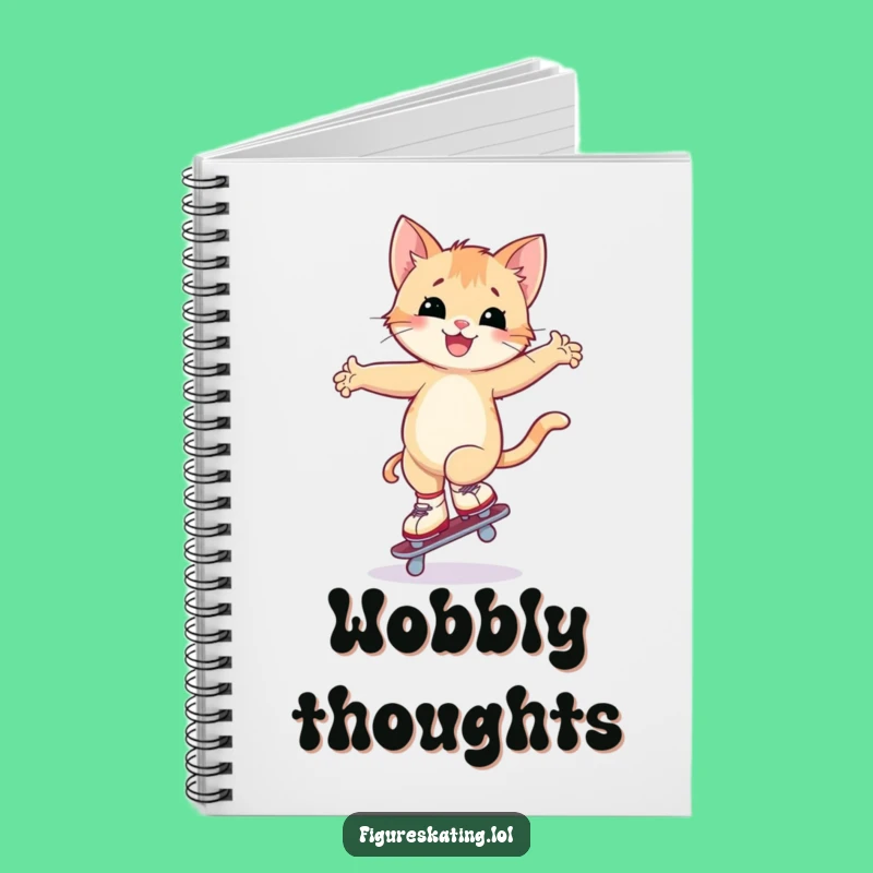 Funny Kitten Skating Notebook: Jot Down Purrfectly Funny Notes