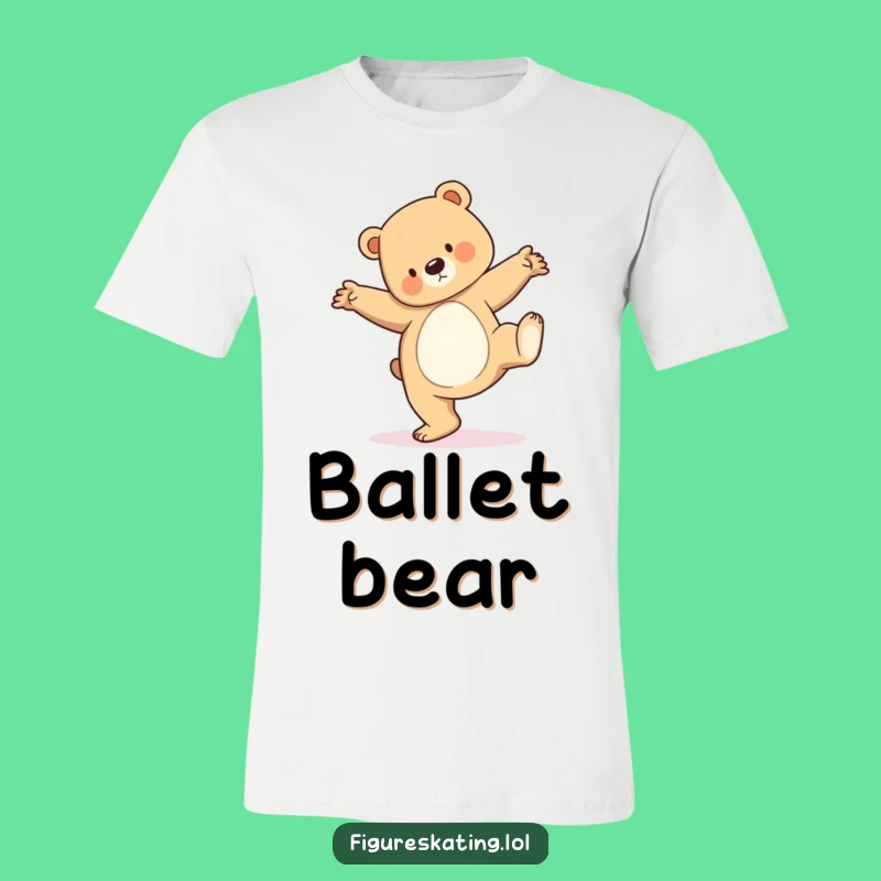 Funny Bear Cub Pirouette T-Shirt: Graceful Moves Tee