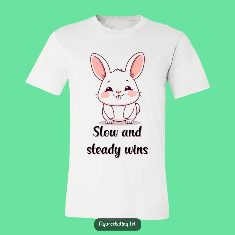 Funny Bunny Gliding T-Shirt - Cute Cartoon Character Tee for Relaxed Vibes