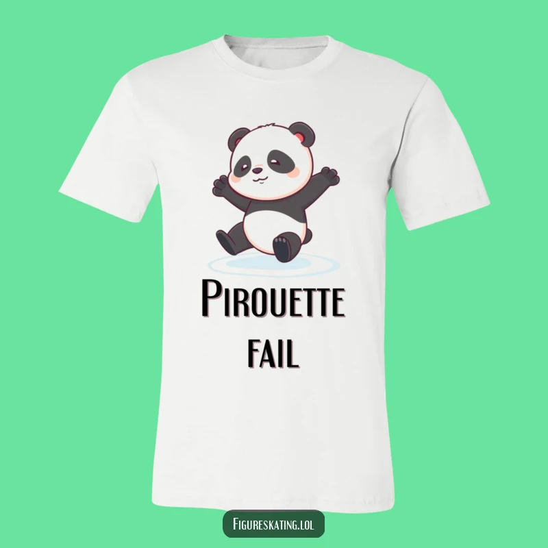 Funny Panda Pirouette T-Shirt: Comical Skater Apparel Gift