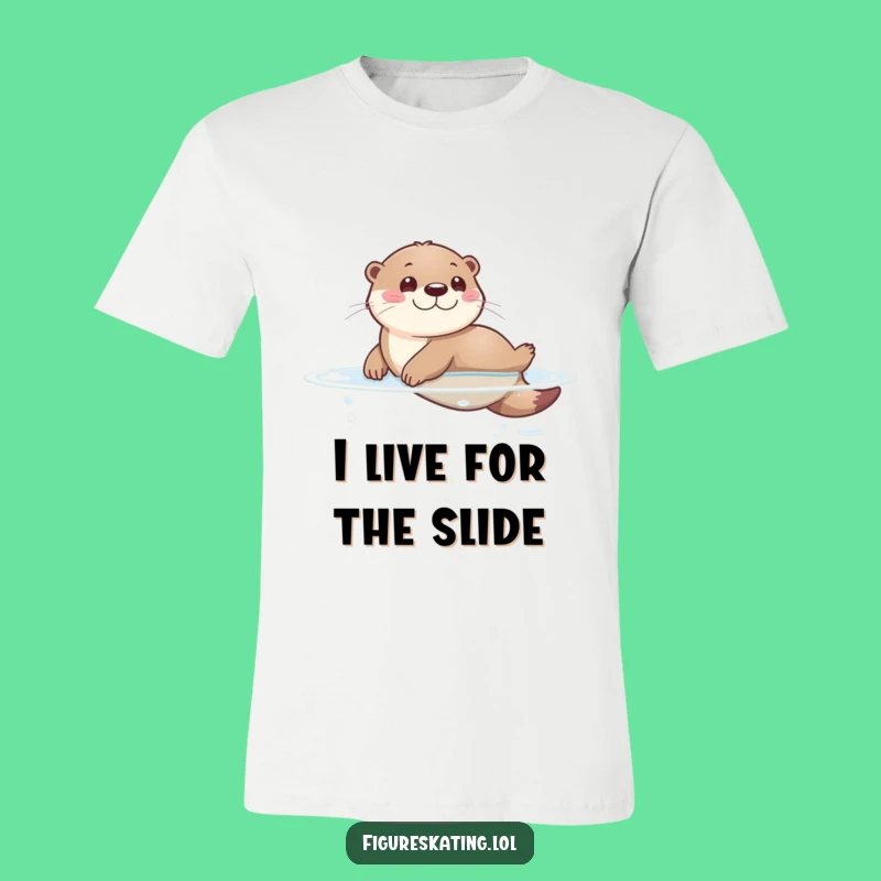 Funny Otter Sliding T-Shirt: Wearable Humor for Playful Souls and Animal Enthusiasts