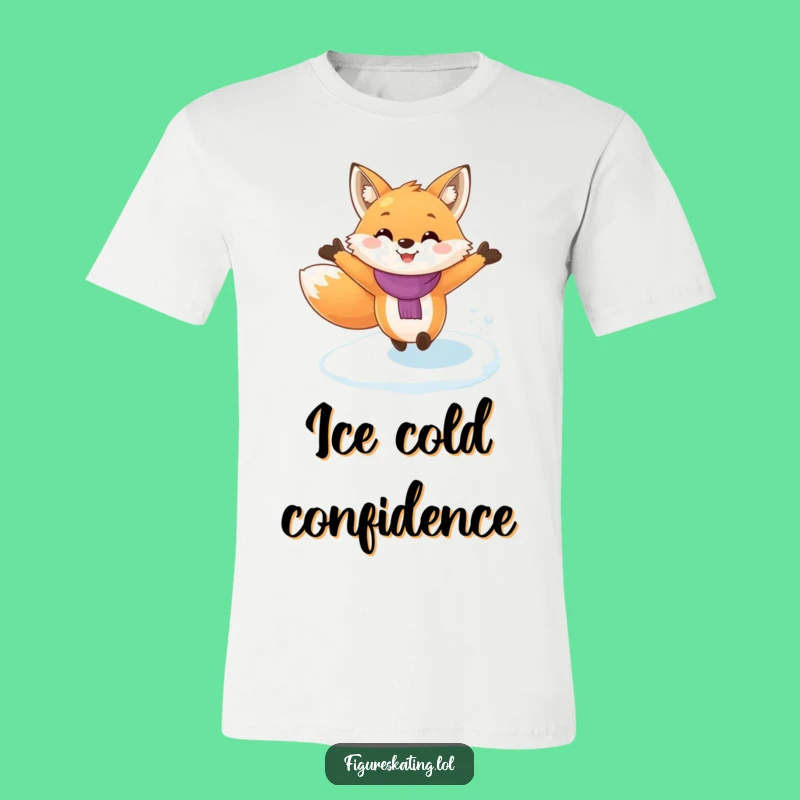 Funny Fox Ice Skating T-Shirt: Hilarious Apparel for a Joyful Glide!