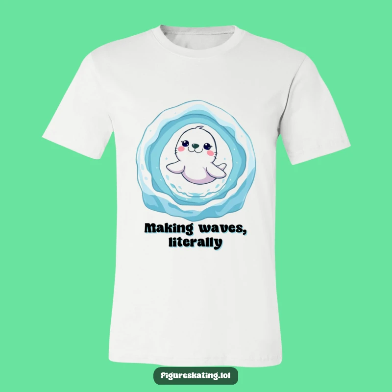 Funny Seal Ice Ring T-Shirt: Leaping Seal Tee, Great Gift!