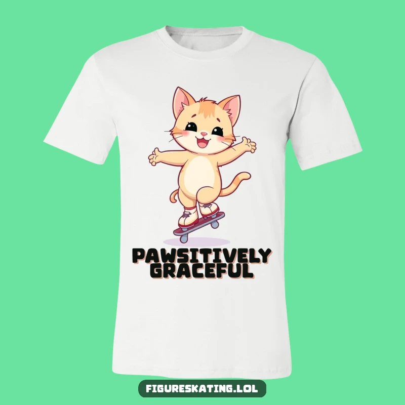 Funny Kitten Skating T-Shirt: Hilarious Gift for Pawsitively Funny People