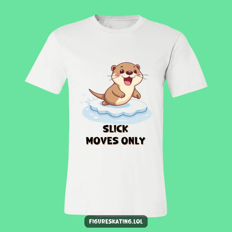 Funny Excited Otter Ice Sliding T-Shirt: Show Your Playful Side Gift