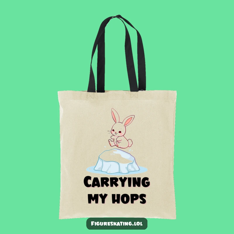 Funny Bunny Ice Leap Tote Bag: Hilarious Carry-all for Active Days
