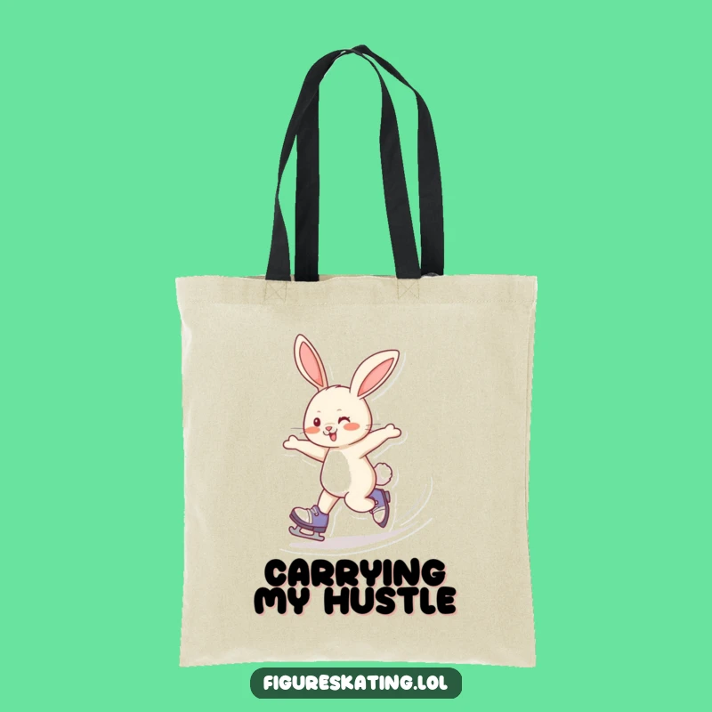 Funny Rabbit Skating Tote Bag: Carry Your Speed with Humor Gift