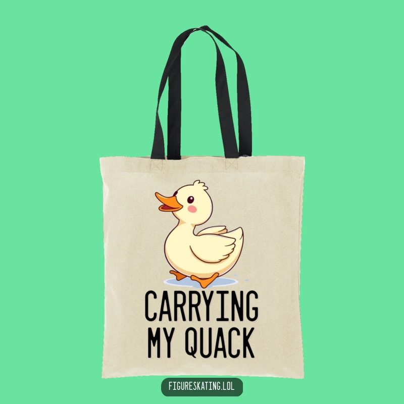 Funny Duck Gliding Tote Bag: Carry Your Essentials with Cheerful Charm