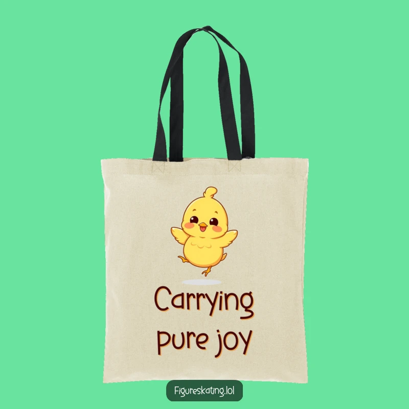Funny Chick Jump Tote Bag: Carry Your Essentials with Cheerful Animal Flair