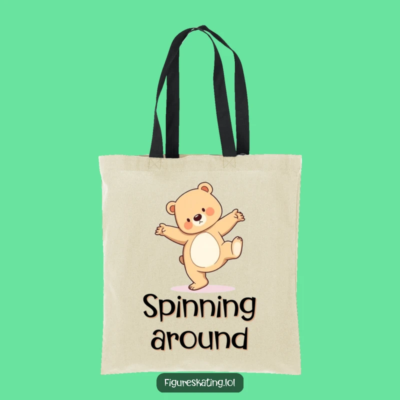 Funny Bear Cub Pirouette Tote Bag: Carry Your Dance Essentials