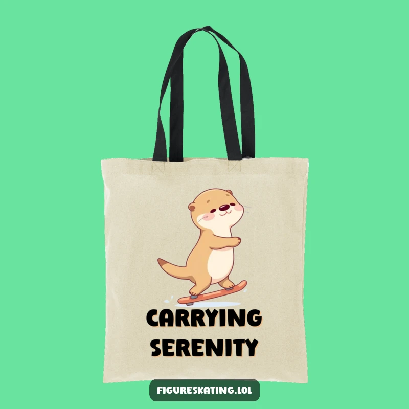 Funny Otter Gliding Tote Bag: Stylish Skater Accessory Gift