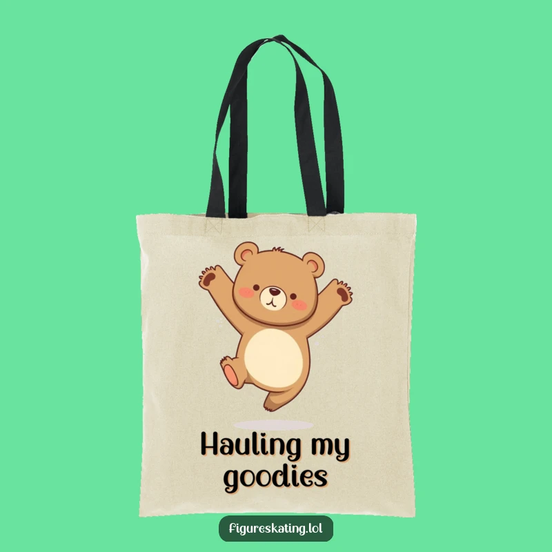 Funny Bear Jump Tote Bag a Practical and Paws-itively Funny Gift