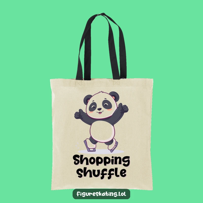 Funny Joyful Panda Skate Tote Bag: Carry Your Happiness